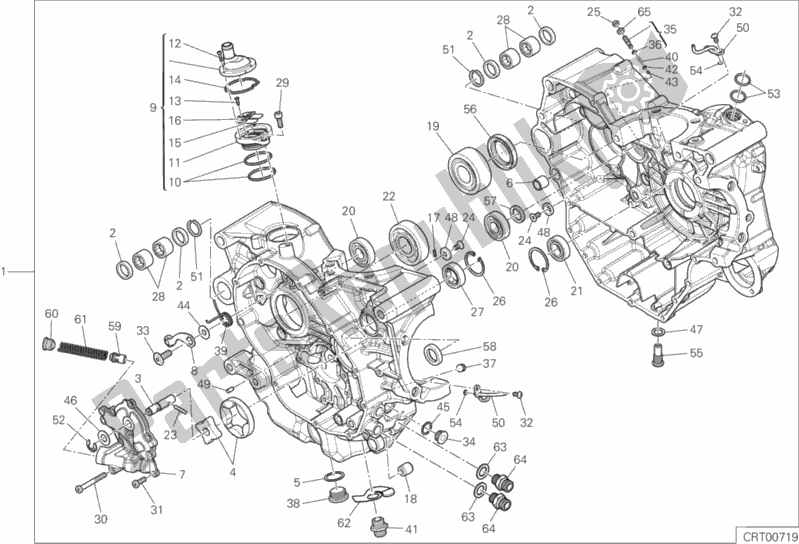Todas as partes de 010 - Par De Meio Cárteres do Ducati Hypermotard Hyperstrada 939 USA 2016
